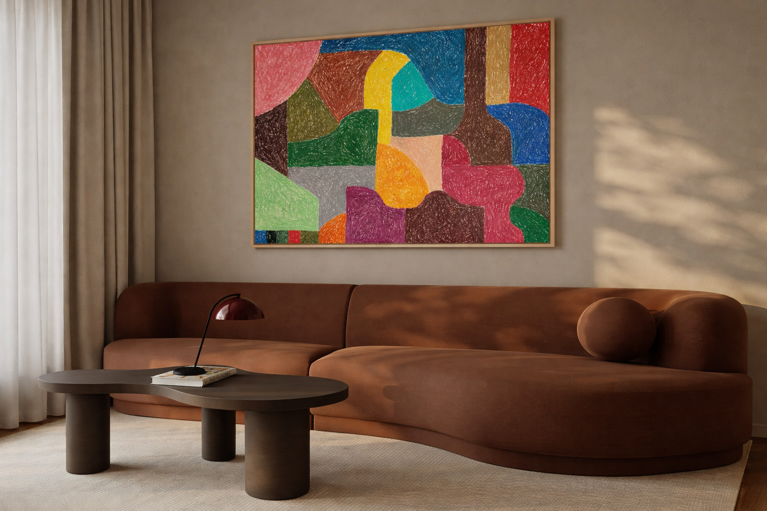 How to style large statement Art piece in your living room