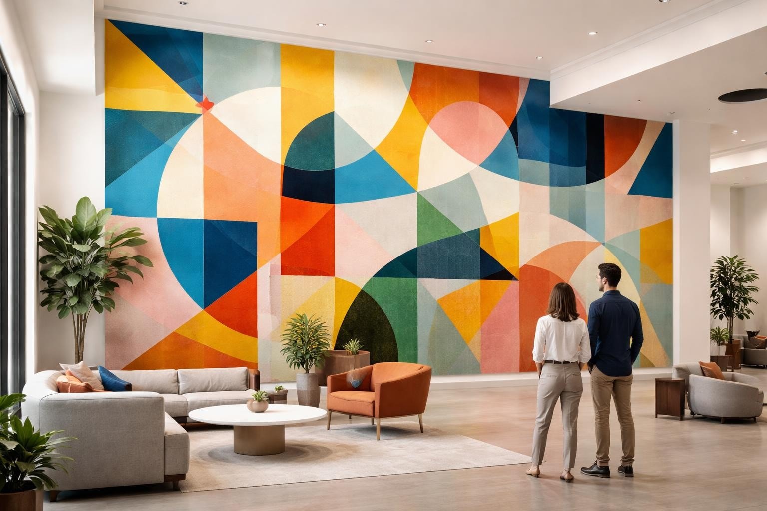 Abstract Art Murals: Transform Spaces with Bold Design