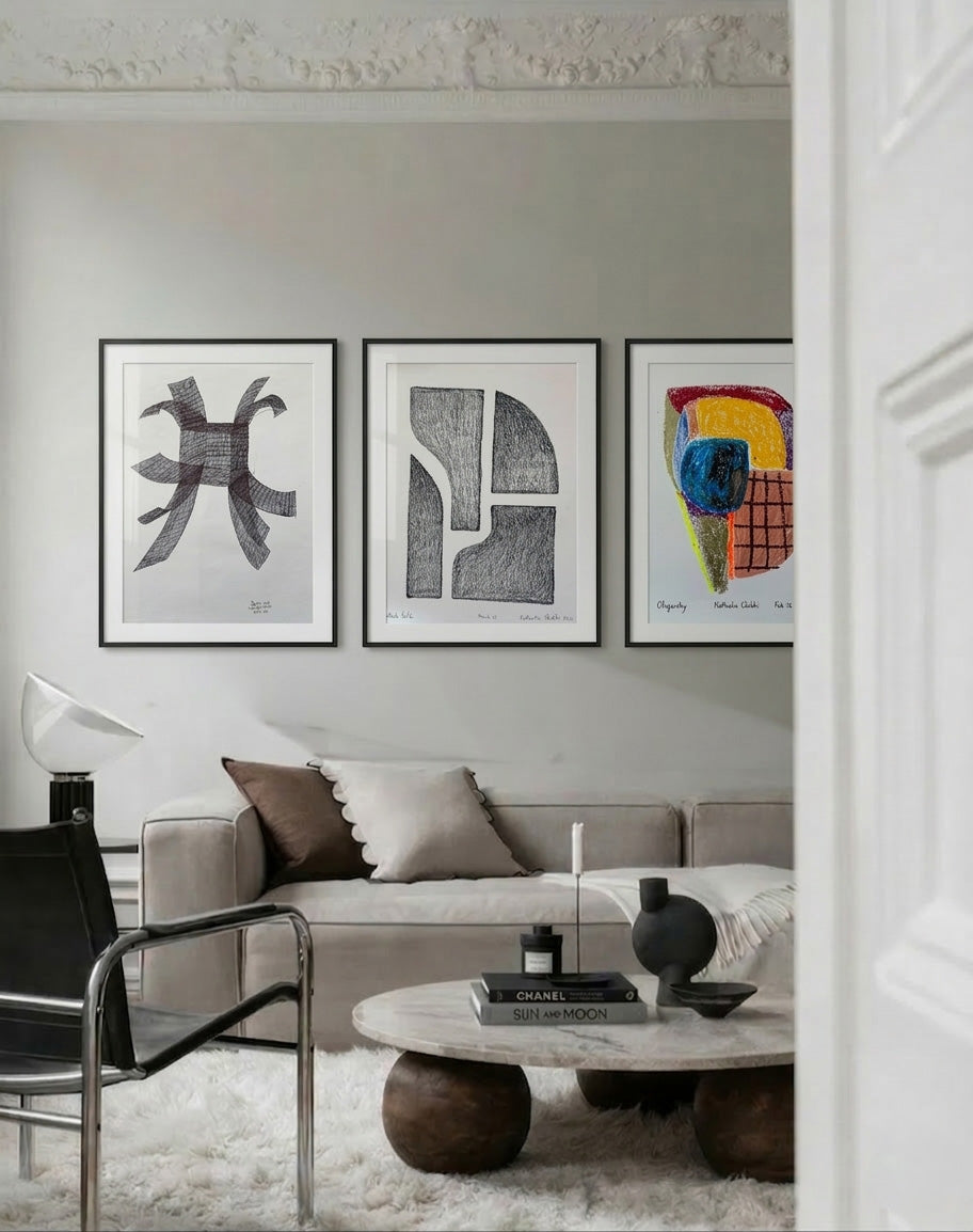 Framed gallery wall sets — 3 artworks